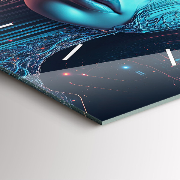 Square wall clock Artificial intelligence