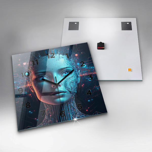 Square wall clock Artificial intelligence