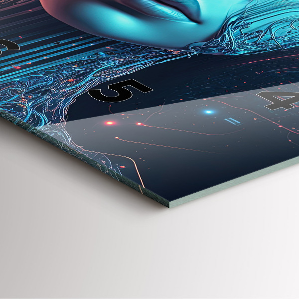 Square wall clock Artificial intelligence