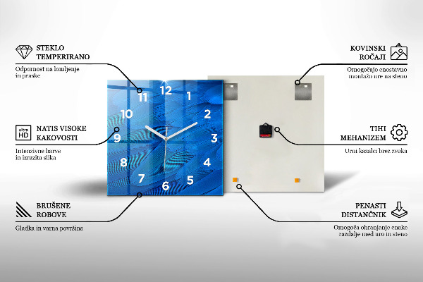 Square wall clock Squirrel and wild nature