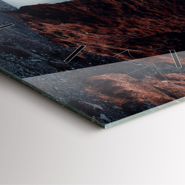 Square wall clock Waterfall Landscape Iceland