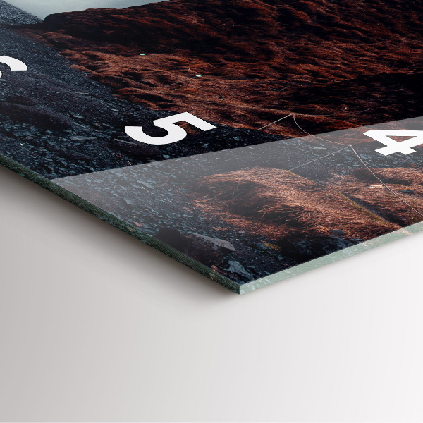 Square wall clock Waterfall Landscape Iceland