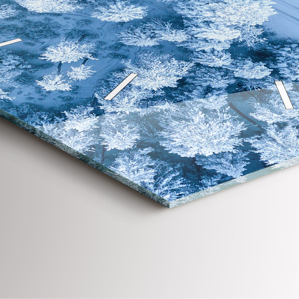 Square wall clock Forest from a drone