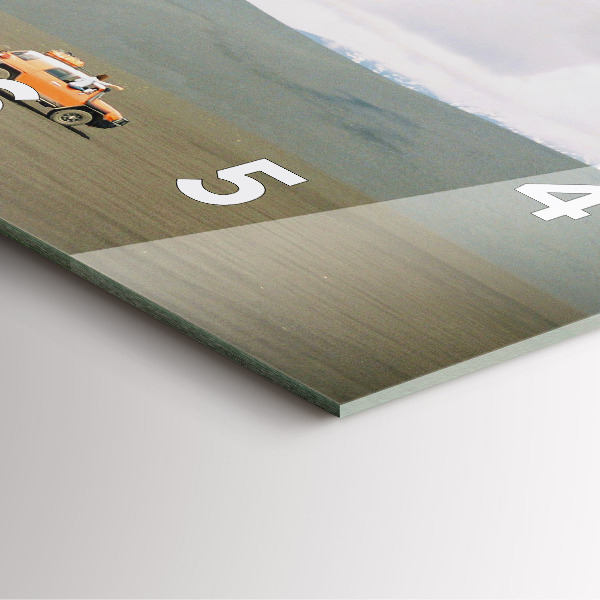 Square wall clock Vehicle in the Kamchatka desert