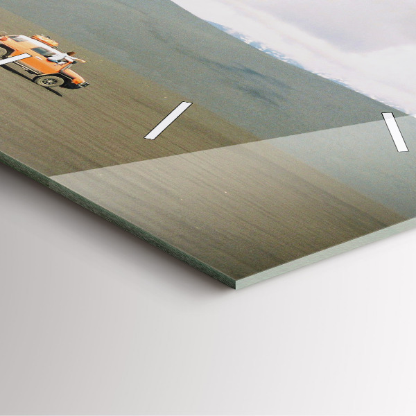 Square wall clock Vehicle in the Kamchatka desert