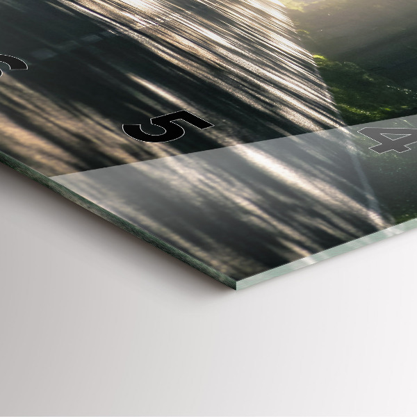 Square wall clock Forest road and streaks of sunlight