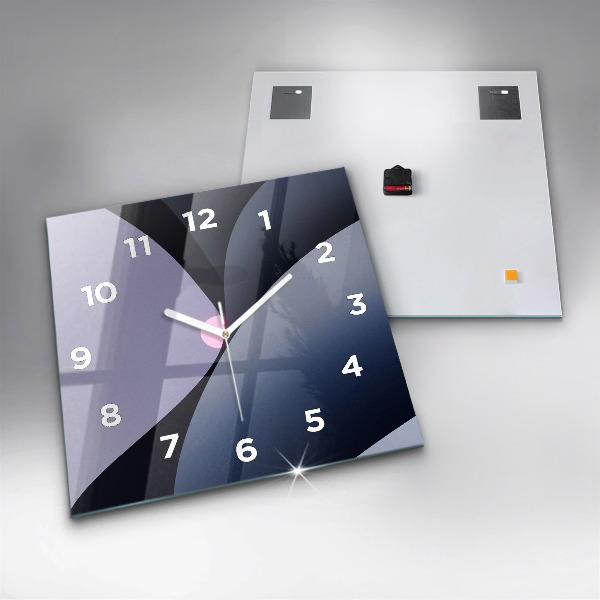 Square wall clock Abstraction sun