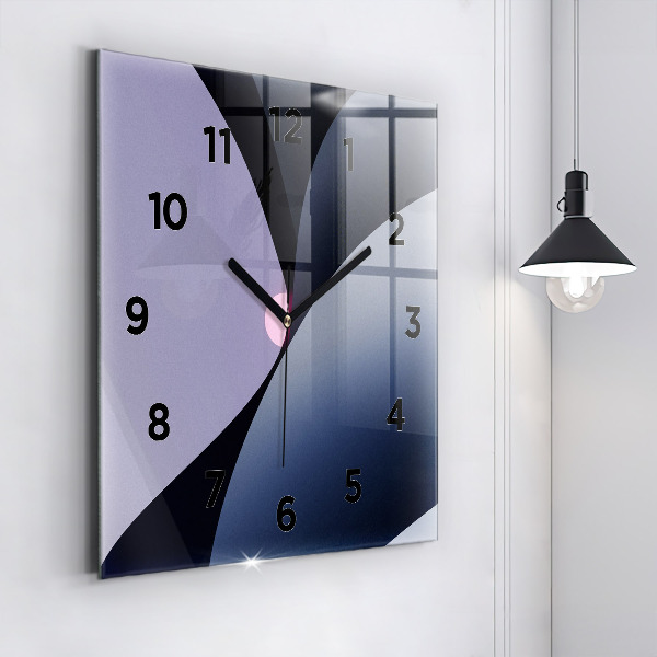 Square wall clock Abstraction sun