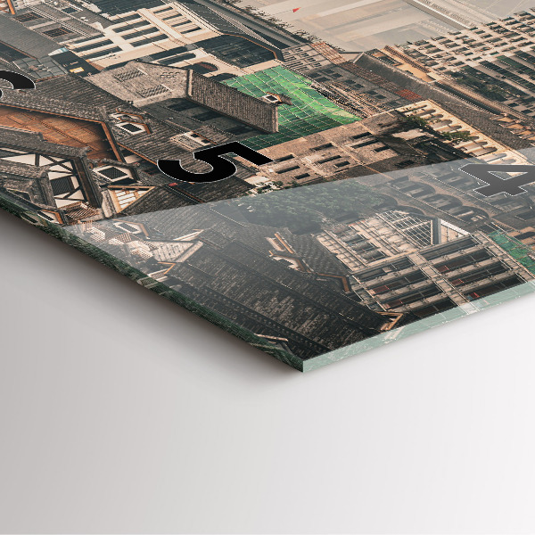 Square wall clock Chongqing Old Town