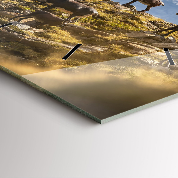 Square wall clock Goat in the Aosta Valley