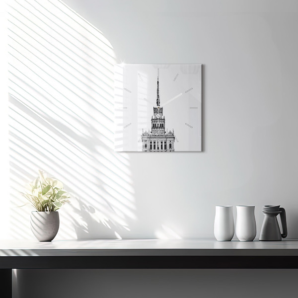 Square wall clock Palace of Culture and Science