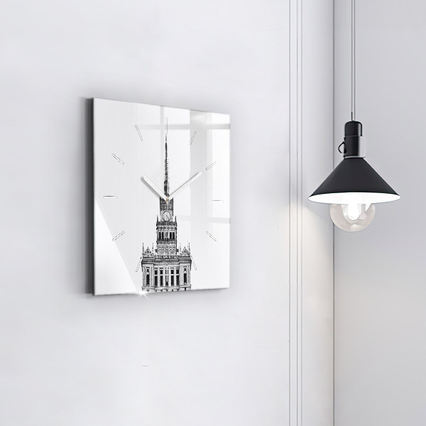 Square wall clock Palace of Culture and Science