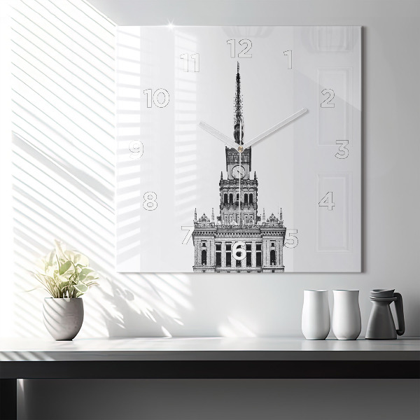 Square wall clock Palace of Culture and Science