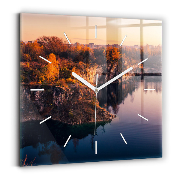 Square wall clock Krakow Lake Zakrzówek