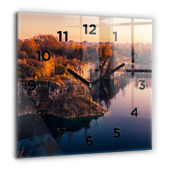 Square wall clock Krakow Lake Zakrzówek