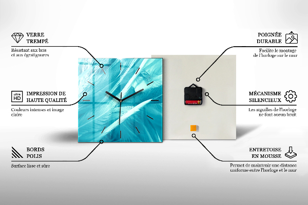 Square wall clock Forest from a bird's eye view