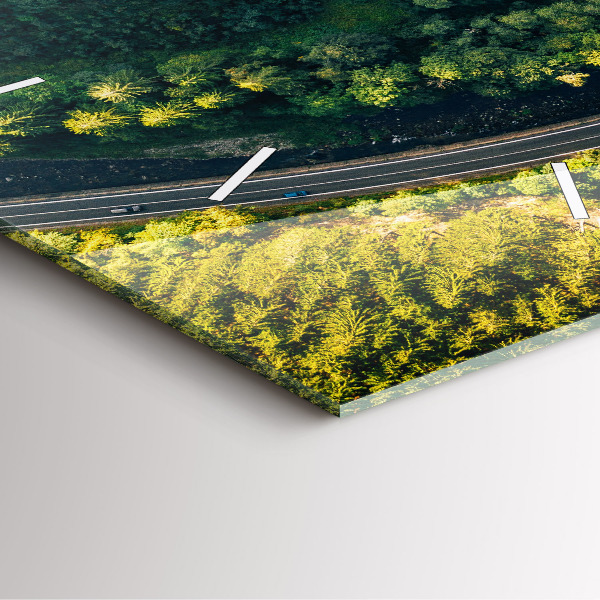 Square wall clock Forest from a bird's eye view