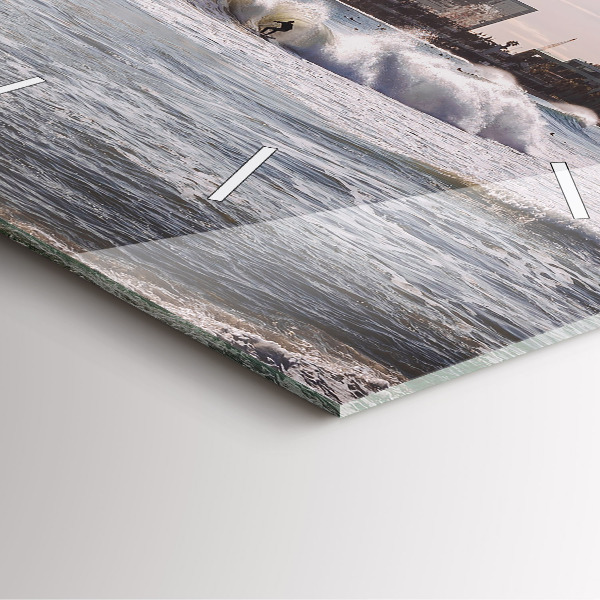 Square wall clock Barcelona Surfer