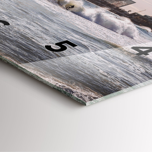 Square wall clock Barcelona Surfer