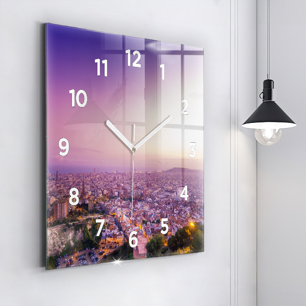 Square wall clock Barcelona Bunkers El Carmel