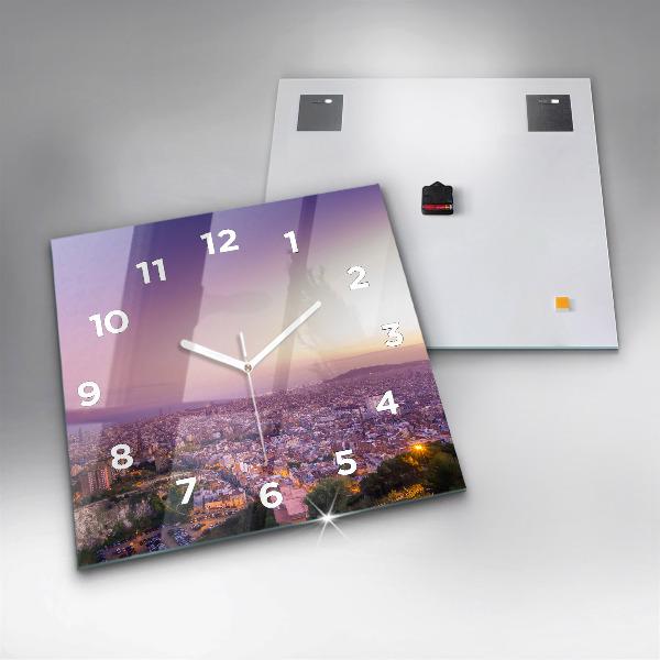 Square wall clock Barcelona Bunkers El Carmel