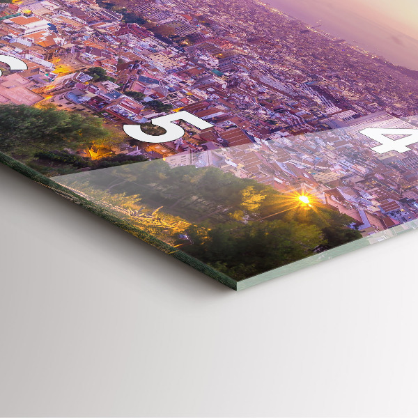 Square wall clock Barcelona Bunkers El Carmel