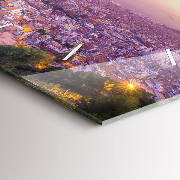 Square wall clock Barcelona Bunkers El Carmel