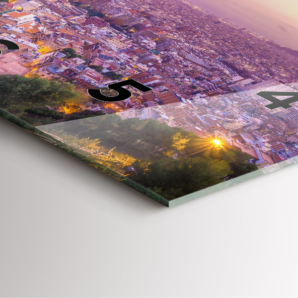 Square wall clock Barcelona Bunkers El Carmel