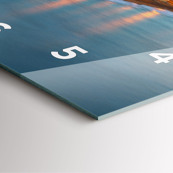 Square wall clock Barcelona Beach