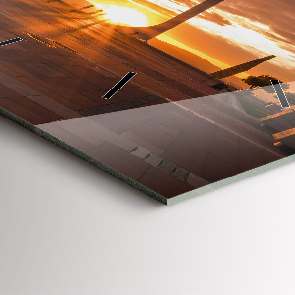 Square wall clock Barcelona Olympic Park