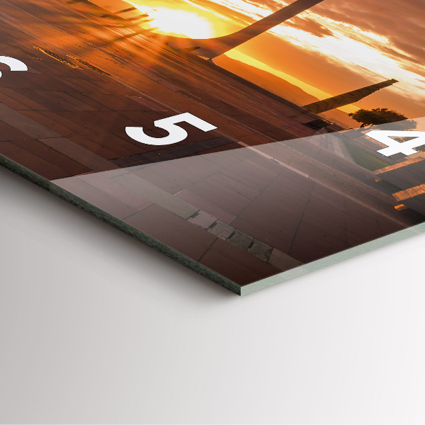 Square wall clock Barcelona Olympic Park