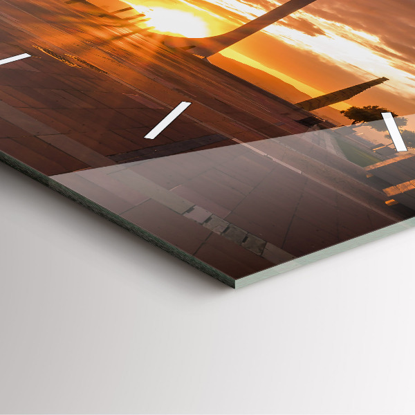 Square wall clock Barcelona Olympic Park