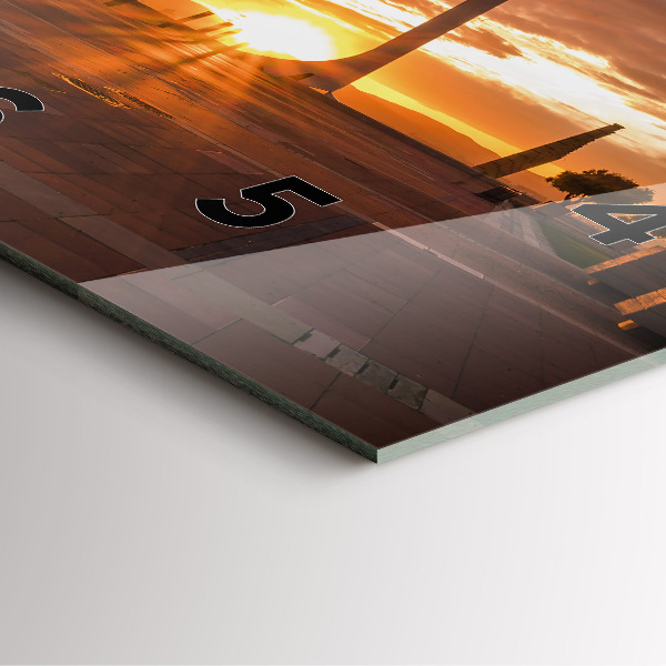 Square wall clock Barcelona Olympic Park