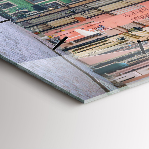 Square wall clock Old Town in Warsaw