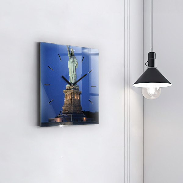 Square wall clock Statue of Liberty New York