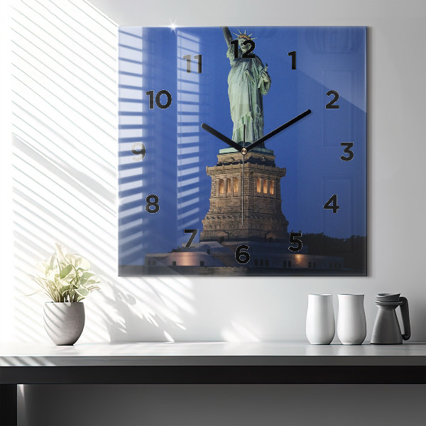 Square wall clock Statue of Liberty New York