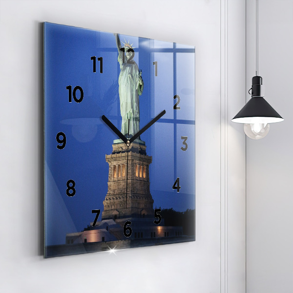 Square wall clock Statue of Liberty New York