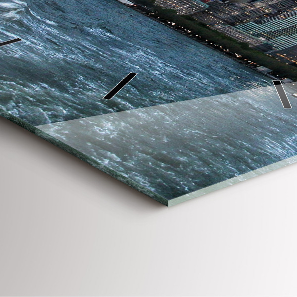 Square wall clock New York Panorama