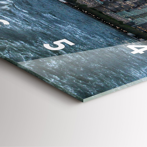 Square wall clock New York Panorama