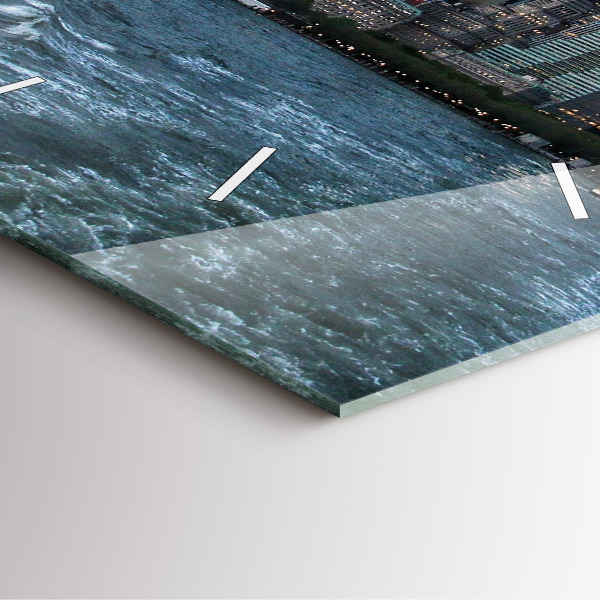 Square wall clock New York Panorama