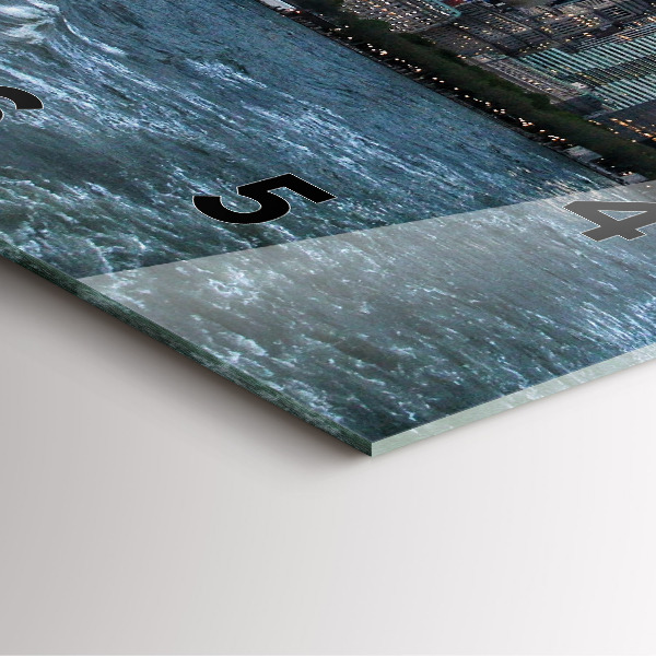 Square wall clock New York Panorama