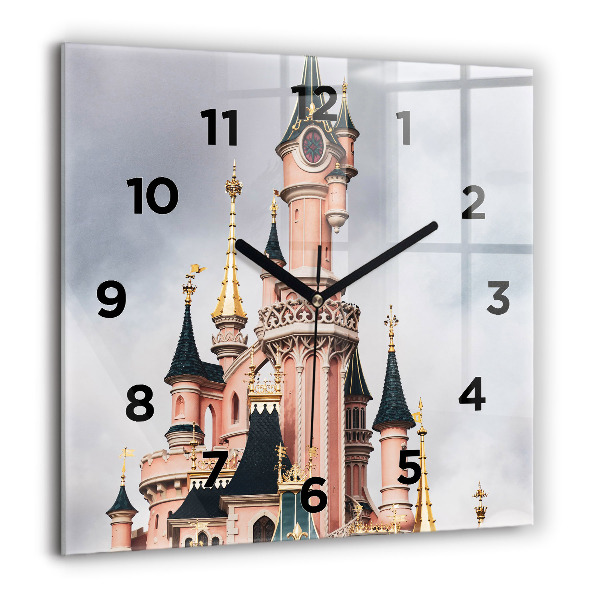 Square wall clock Disneyland Paris Castle