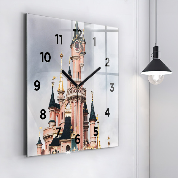 Square wall clock Disneyland Paris Castle