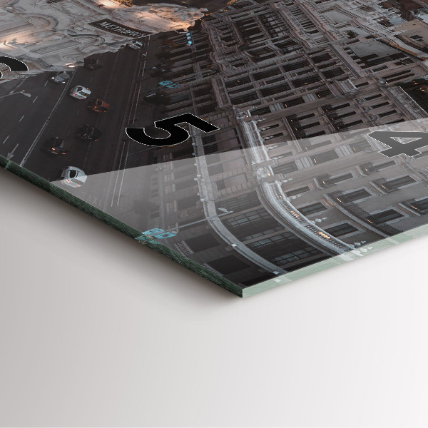 Square wall clock Cities at sunset