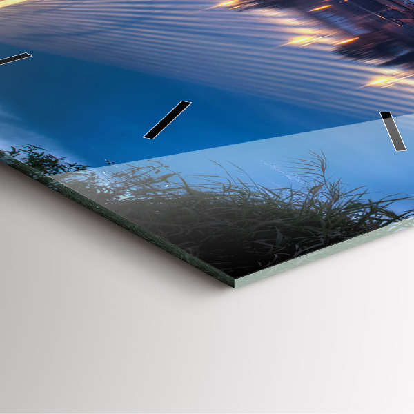 Square wall clock Rędziński Bridge Wrocław