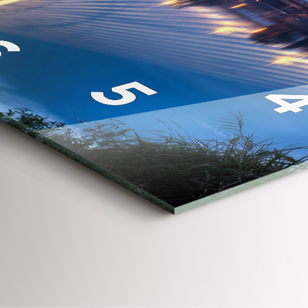 Square wall clock Rędziński Bridge Wrocław