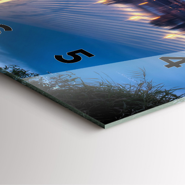 Square wall clock Rędziński Bridge Wrocław