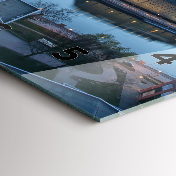 Square wall clock Wroclaw from a drone