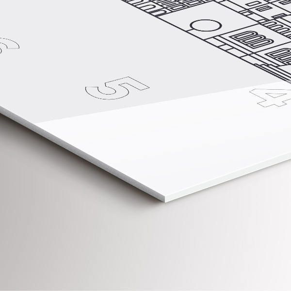 Square wall clock Lodz architecture panorama