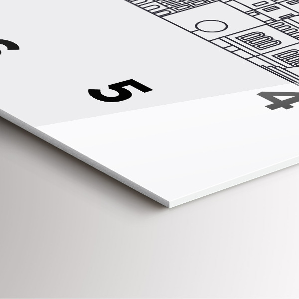 Square wall clock Lodz architecture panorama